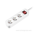 France 3-socket power strip with light switch
